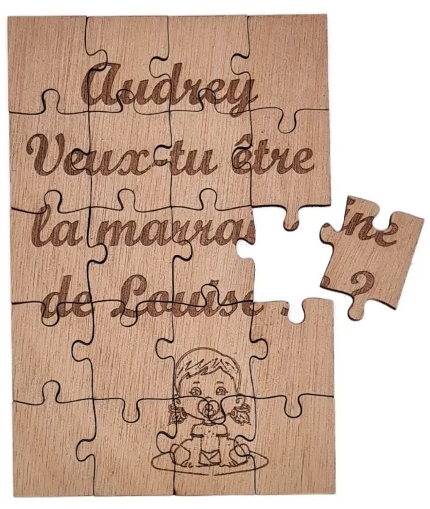 Puzzle en bois - Annonce Marraine Fille 1.webp