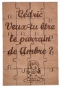 Puzzle en bois - Annonce parrain Fille