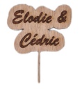 Cake Topper mariage prénom