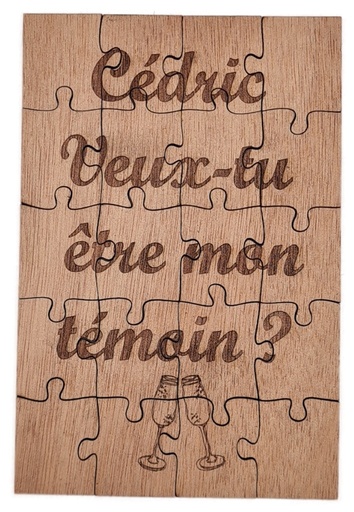 Puzzle en bois - Annonce témoin - Homme