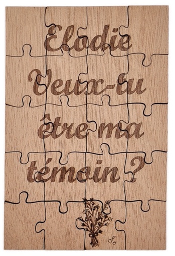 Puzzle en bois - Annonce témoin - Femme